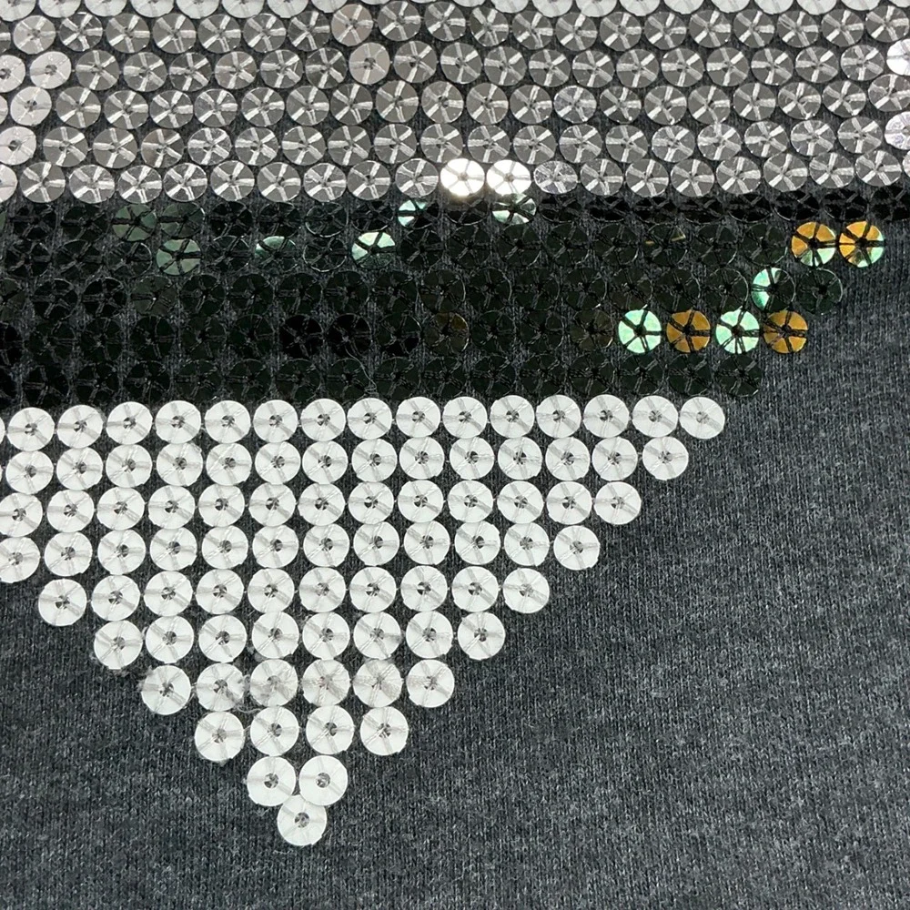 Carter's Gray Sequin Heart Long Sleeve Shirt Kids Size 6 Awesome 01 Graphic Tee